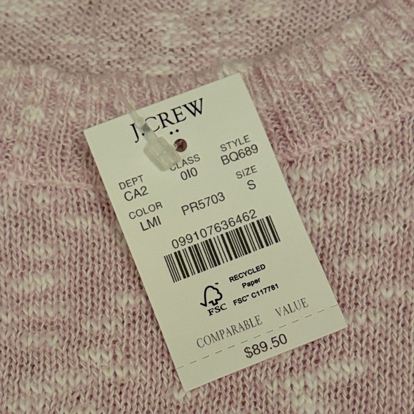 J. Crew Lavender Mist Crewneck Beach Sweater/NWT/S - Picture 5 of 12
